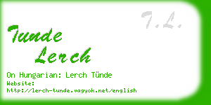 tunde lerch business card